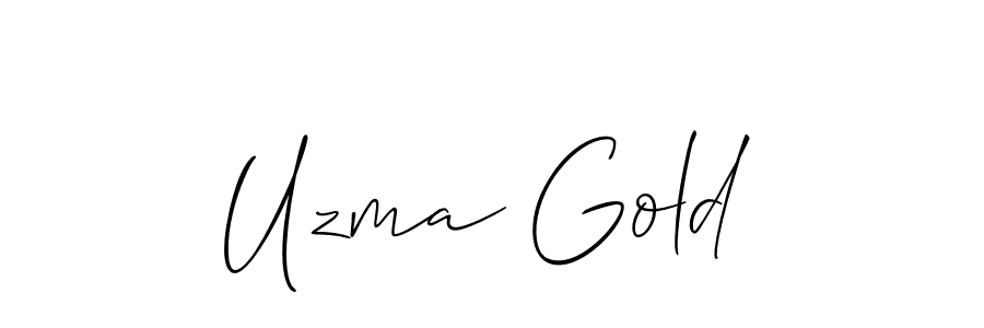 Make a beautiful signature design for name Uzma Gold. With this signature (Allison_Script) style, you can create a handwritten signature for free. Uzma Gold signature style 2 images and pictures png