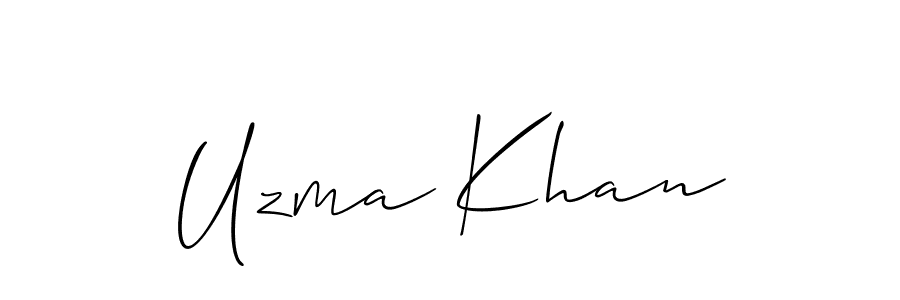 Design your own signature with our free online signature maker. With this signature software, you can create a handwritten (Allison_Script) signature for name Uzma Khan. Uzma Khan signature style 2 images and pictures png