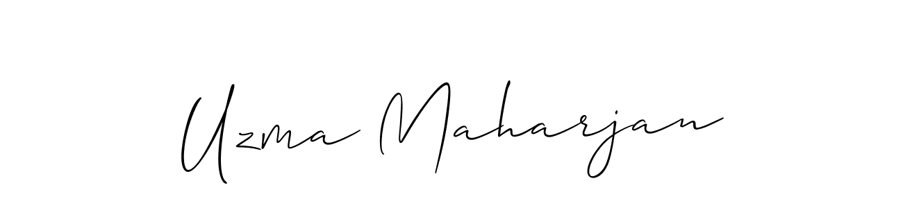 How to make Uzma Maharjan signature? Allison_Script is a professional autograph style. Create handwritten signature for Uzma Maharjan name. Uzma Maharjan signature style 2 images and pictures png