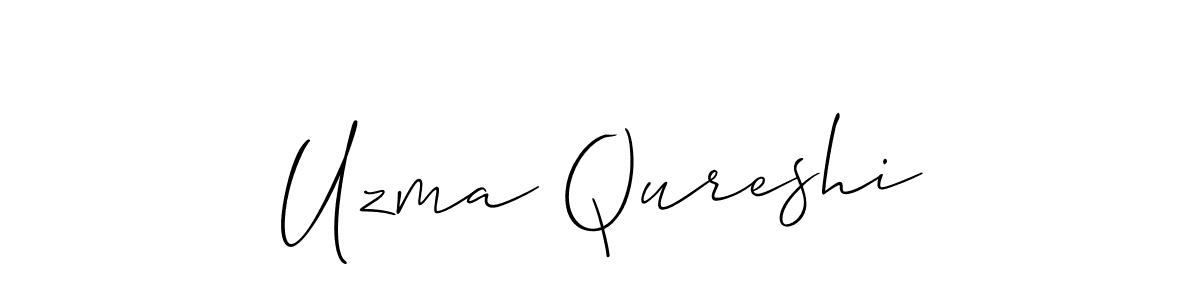 How to make Uzma Qureshi signature? Allison_Script is a professional autograph style. Create handwritten signature for Uzma Qureshi name. Uzma Qureshi signature style 2 images and pictures png