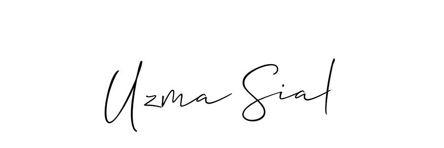 Best and Professional Signature Style for Uzma Sial. Allison_Script Best Signature Style Collection. Uzma Sial signature style 2 images and pictures png