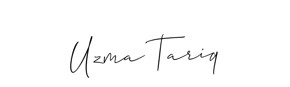 Also we have Uzma Tariq name is the best signature style. Create professional handwritten signature collection using Allison_Script autograph style. Uzma Tariq signature style 2 images and pictures png