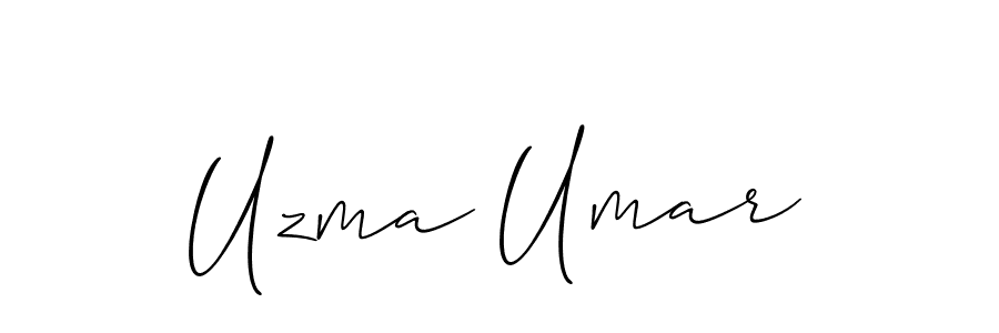 Design your own signature with our free online signature maker. With this signature software, you can create a handwritten (Allison_Script) signature for name Uzma Umar. Uzma Umar signature style 2 images and pictures png