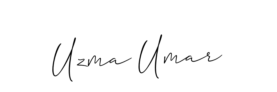 if you are searching for the best signature style for your name Uzma Umar. so please give up your signature search. here we have designed multiple signature styles  using Allison_Script. Uzma Umar signature style 2 images and pictures png