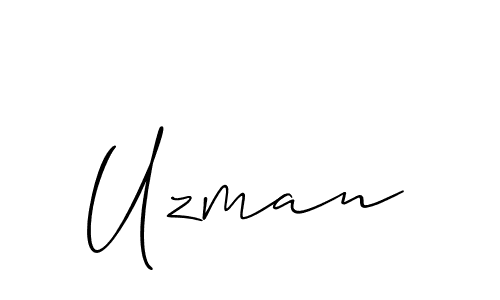 Design your own signature with our free online signature maker. With this signature software, you can create a handwritten (Allison_Script) signature for name Uzman. Uzman signature style 2 images and pictures png