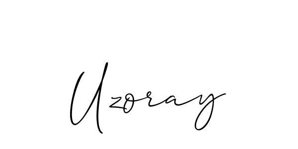 How to make Uzoray signature? Allison_Script is a professional autograph style. Create handwritten signature for Uzoray name. Uzoray signature style 2 images and pictures png