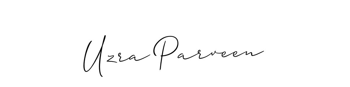 if you are searching for the best signature style for your name Uzra Parveen. so please give up your signature search. here we have designed multiple signature styles  using Allison_Script. Uzra Parveen signature style 2 images and pictures png