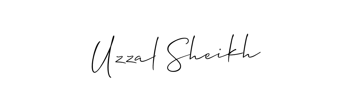 Use a signature maker to create a handwritten signature online. With this signature software, you can design (Allison_Script) your own signature for name Uzzal Sheikh. Uzzal Sheikh signature style 2 images and pictures png