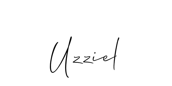 Use a signature maker to create a handwritten signature online. With this signature software, you can design (Allison_Script) your own signature for name Uzziel. Uzziel signature style 2 images and pictures png