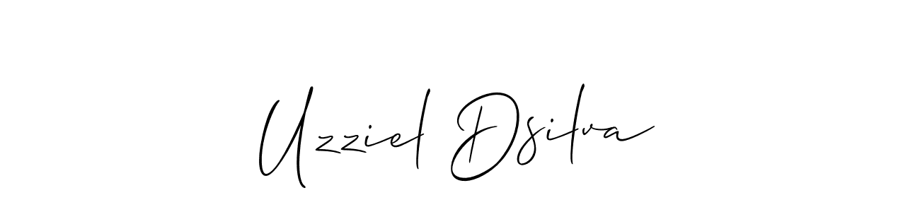 Uzziel Dsilva stylish signature style. Best Handwritten Sign (Allison_Script) for my name. Handwritten Signature Collection Ideas for my name Uzziel Dsilva. Uzziel Dsilva signature style 2 images and pictures png
