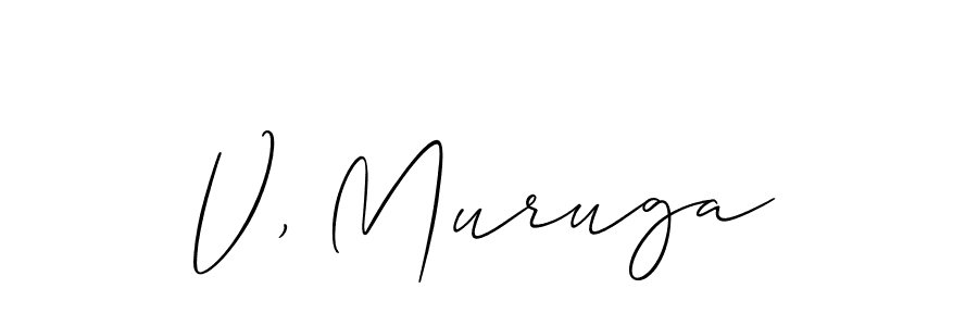 Similarly Allison_Script is the best handwritten signature design. Signature creator online .You can use it as an online autograph creator for name V, Muruga. V, Muruga signature style 2 images and pictures png