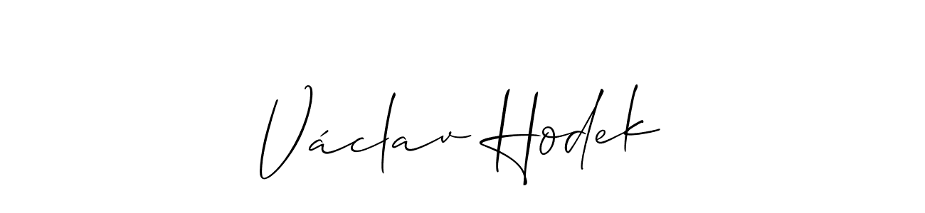 Create a beautiful signature design for name Václav Hodek. With this signature (Allison_Script) fonts, you can make a handwritten signature for free. Václav Hodek signature style 2 images and pictures png