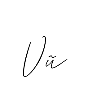 Create a beautiful signature design for name Vũ. With this signature (Allison_Script) fonts, you can make a handwritten signature for free. Vũ signature style 2 images and pictures png