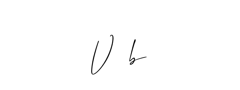 Also You can easily find your signature by using the search form. We will create V♥️b name handwritten signature images for you free of cost using Allison_Script sign style. V♥️b signature style 2 images and pictures png