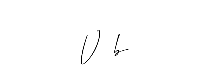 Also You can easily find your signature by using the search form. We will create V♥️b name handwritten signature images for you free of cost using Allison_Script sign style. V♥️b signature style 2 images and pictures png