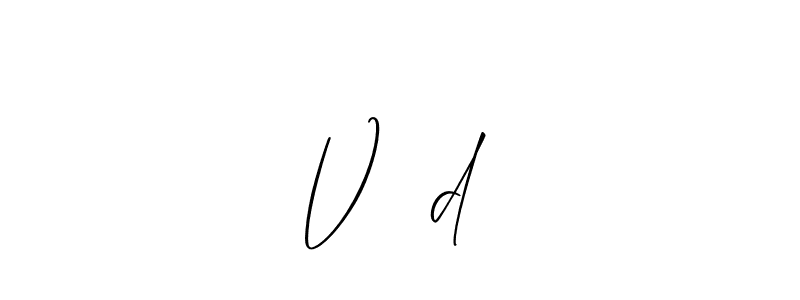 Create a beautiful signature design for name V❤️d. With this signature (Allison_Script) fonts, you can make a handwritten signature for free. V❤️d signature style 2 images and pictures png