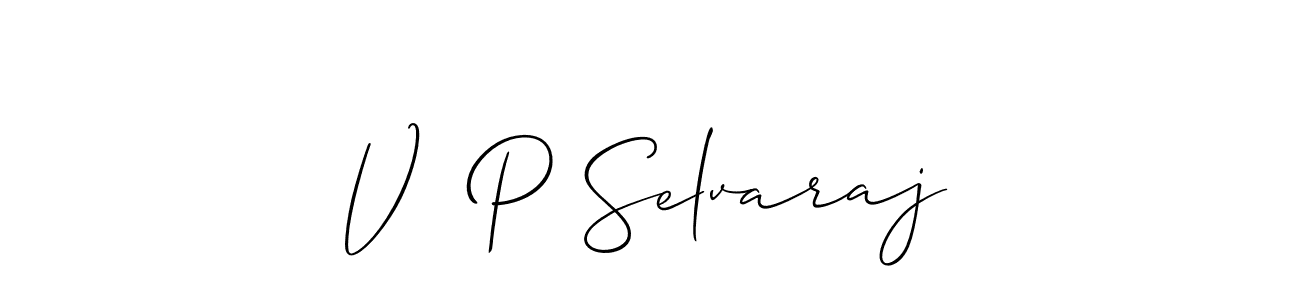V  P Selvaraj stylish signature style. Best Handwritten Sign (Allison_Script) for my name. Handwritten Signature Collection Ideas for my name V  P Selvaraj. V  P Selvaraj signature style 2 images and pictures png