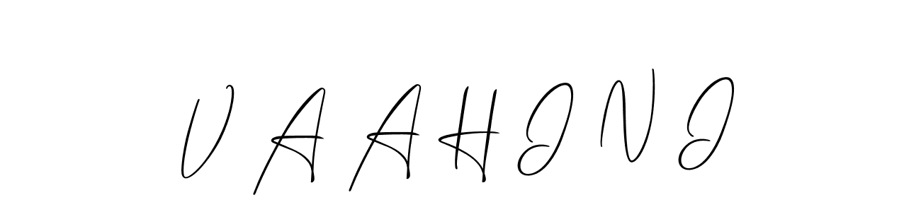 V A A H I N I stylish signature style. Best Handwritten Sign (Allison_Script) for my name. Handwritten Signature Collection Ideas for my name V A A H I N I. V A A H I N I signature style 2 images and pictures png