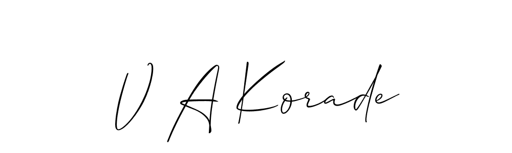 Here are the top 10 professional signature styles for the name V A Korade. These are the best autograph styles you can use for your name. V A Korade signature style 2 images and pictures png