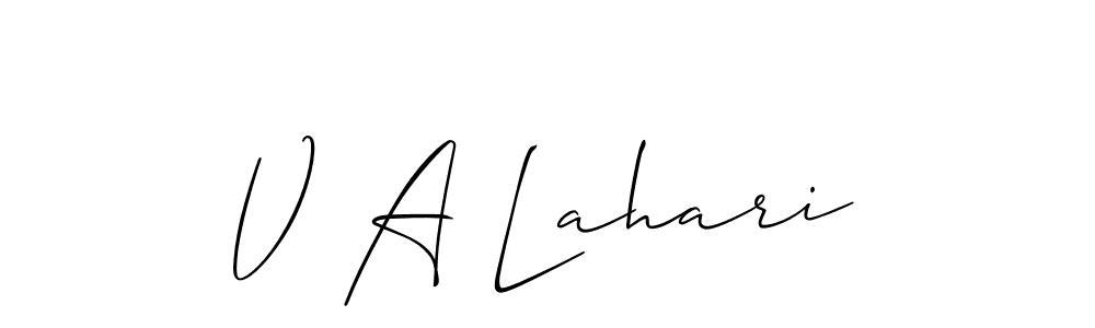 See photos of V A Lahari official signature by Spectra . Check more albums & portfolios. Read reviews & check more about Allison_Script font. V A Lahari signature style 2 images and pictures png