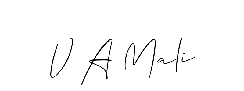 Once you've used our free online signature maker to create your best signature Allison_Script style, it's time to enjoy all of the benefits that V A Mali name signing documents. V A Mali signature style 2 images and pictures png