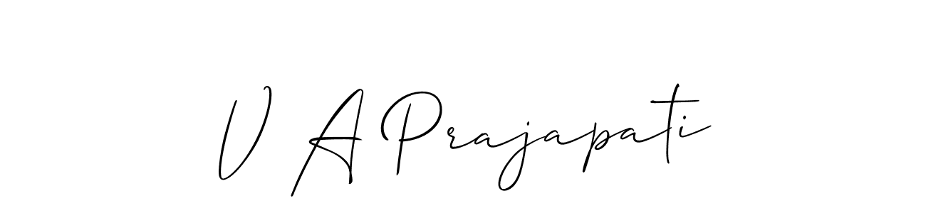 You can use this online signature creator to create a handwritten signature for the name V A Prajapati. This is the best online autograph maker. V A Prajapati signature style 2 images and pictures png