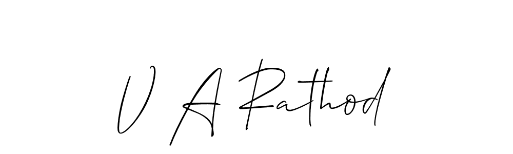 Here are the top 10 professional signature styles for the name V A Rathod. These are the best autograph styles you can use for your name. V A Rathod signature style 2 images and pictures png