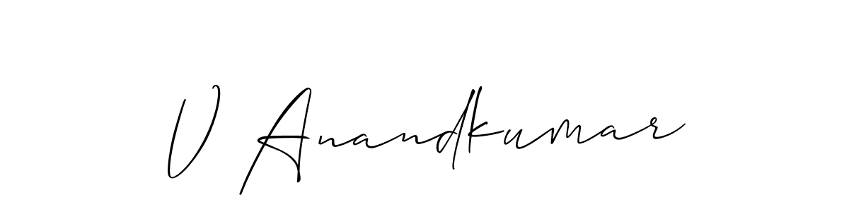 Make a beautiful signature design for name V Anandkumar. Use this online signature maker to create a handwritten signature for free. V Anandkumar signature style 2 images and pictures png
