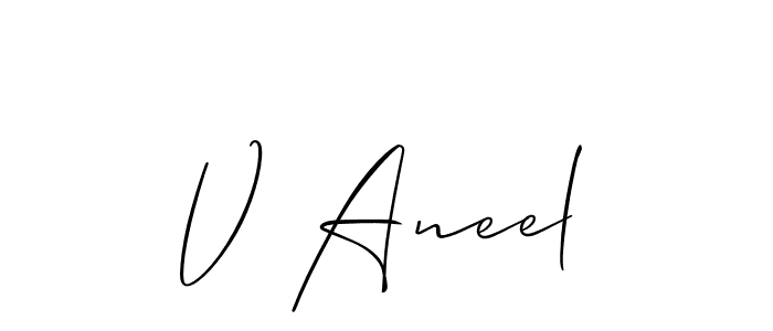 Once you've used our free online signature maker to create your best signature Allison_Script style, it's time to enjoy all of the benefits that V Aneel name signing documents. V Aneel signature style 2 images and pictures png