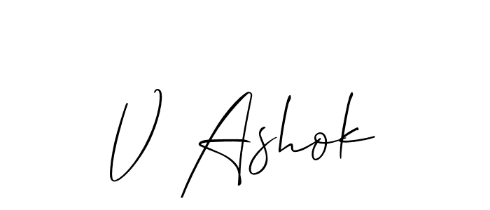 Make a beautiful signature design for name V Ashok. Use this online signature maker to create a handwritten signature for free. V Ashok signature style 2 images and pictures png