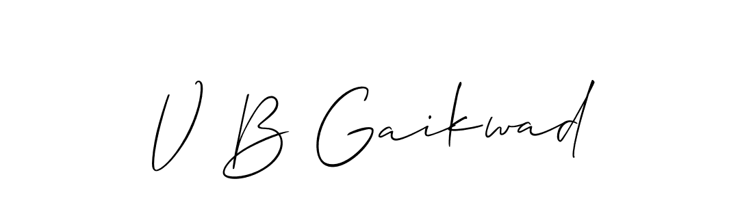 Also we have V B Gaikwad name is the best signature style. Create professional handwritten signature collection using Allison_Script autograph style. V B Gaikwad signature style 2 images and pictures png