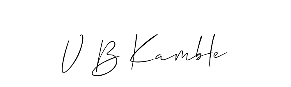 Design your own signature with our free online signature maker. With this signature software, you can create a handwritten (Allison_Script) signature for name V B Kamble. V B Kamble signature style 2 images and pictures png