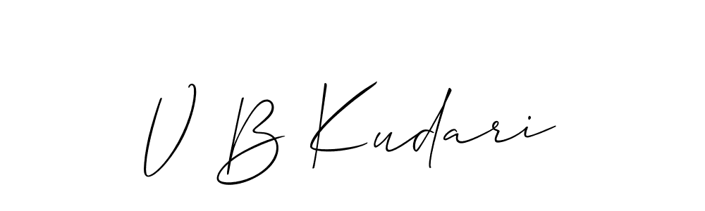 Similarly Allison_Script is the best handwritten signature design. Signature creator online .You can use it as an online autograph creator for name V B Kudari. V B Kudari signature style 2 images and pictures png