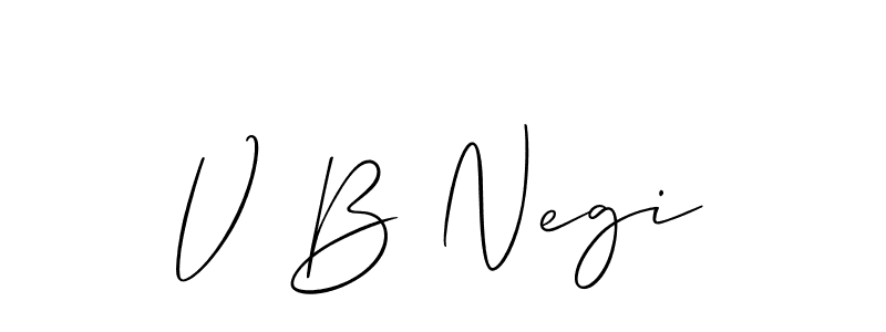 How to make V B Negi signature? Allison_Script is a professional autograph style. Create handwritten signature for V B Negi name. V B Negi signature style 2 images and pictures png