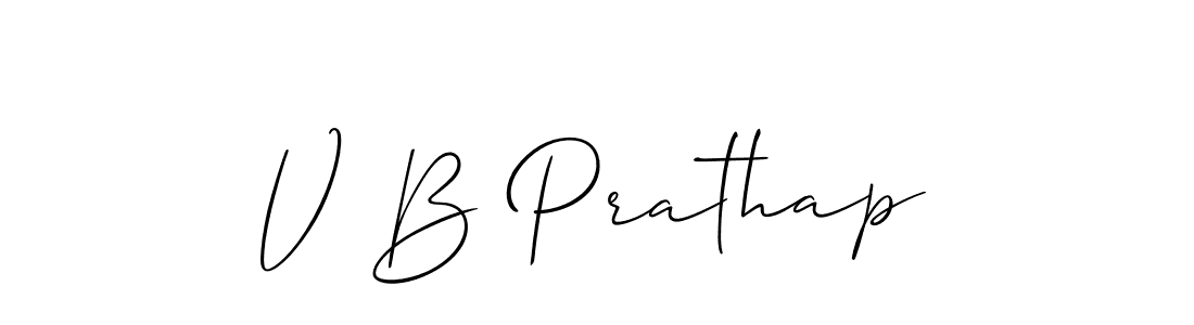 Design your own signature with our free online signature maker. With this signature software, you can create a handwritten (Allison_Script) signature for name V B Prathap. V B Prathap signature style 2 images and pictures png