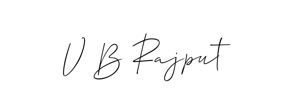 How to make V B Rajput name signature. Use Allison_Script style for creating short signs online. This is the latest handwritten sign. V B Rajput signature style 2 images and pictures png