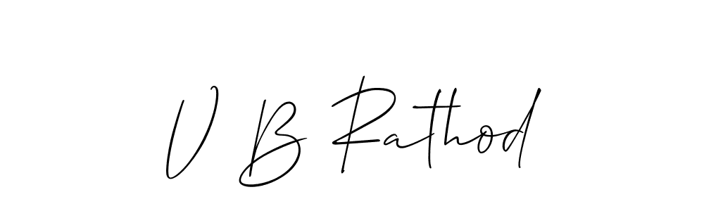 Make a short V B Rathod signature style. Manage your documents anywhere anytime using Allison_Script. Create and add eSignatures, submit forms, share and send files easily. V B Rathod signature style 2 images and pictures png