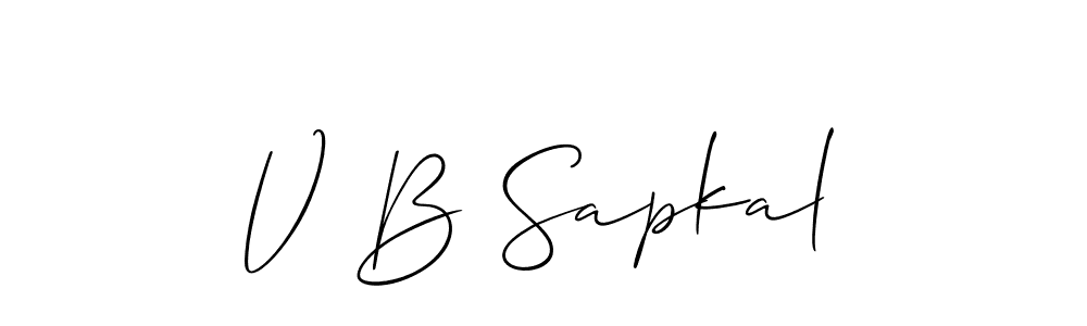 V B Sapkal stylish signature style. Best Handwritten Sign (Allison_Script) for my name. Handwritten Signature Collection Ideas for my name V B Sapkal. V B Sapkal signature style 2 images and pictures png