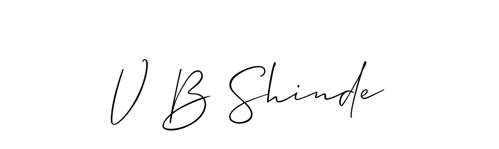 Create a beautiful signature design for name V B Shinde. With this signature (Allison_Script) fonts, you can make a handwritten signature for free. V B Shinde signature style 2 images and pictures png