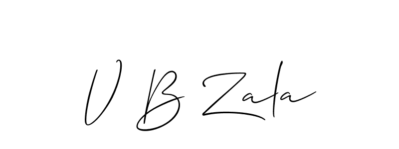 Make a beautiful signature design for name V B Zala. Use this online signature maker to create a handwritten signature for free. V B Zala signature style 2 images and pictures png