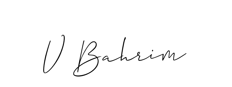 See photos of V Bahrim official signature by Spectra . Check more albums & portfolios. Read reviews & check more about Allison_Script font. V Bahrim signature style 2 images and pictures png