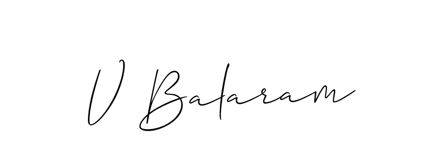 How to Draw V Balaram signature style? Allison_Script is a latest design signature styles for name V Balaram. V Balaram signature style 2 images and pictures png