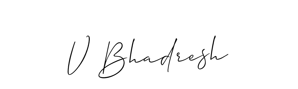 Here are the top 10 professional signature styles for the name V Bhadresh. These are the best autograph styles you can use for your name. V Bhadresh signature style 2 images and pictures png