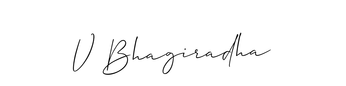 Best and Professional Signature Style for V Bhagiradha. Allison_Script Best Signature Style Collection. V Bhagiradha signature style 2 images and pictures png