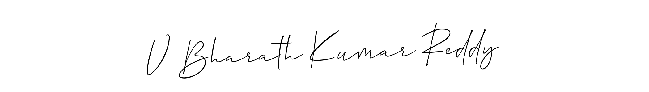 Use a signature maker to create a handwritten signature online. With this signature software, you can design (Allison_Script) your own signature for name V Bharath Kumar Reddy. V Bharath Kumar Reddy signature style 2 images and pictures png