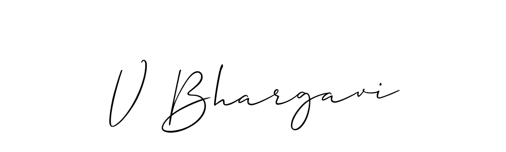 Design your own signature with our free online signature maker. With this signature software, you can create a handwritten (Allison_Script) signature for name V Bhargavi. V Bhargavi signature style 2 images and pictures png