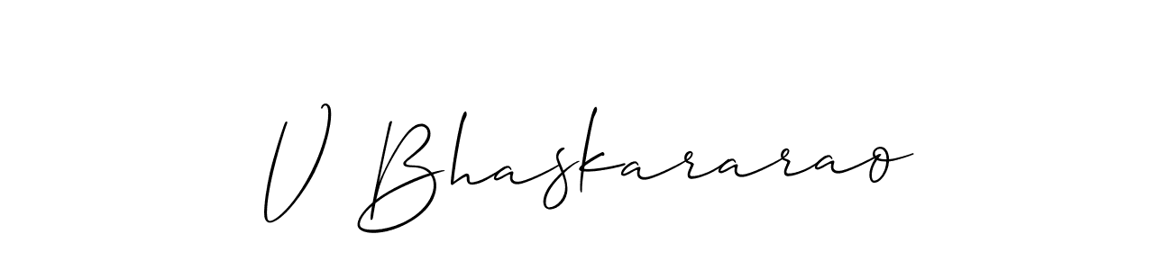 Use a signature maker to create a handwritten signature online. With this signature software, you can design (Allison_Script) your own signature for name V Bhaskararao. V Bhaskararao signature style 2 images and pictures png