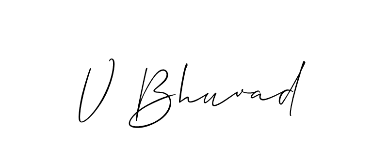 How to Draw V Bhuvad signature style? Allison_Script is a latest design signature styles for name V Bhuvad. V Bhuvad signature style 2 images and pictures png