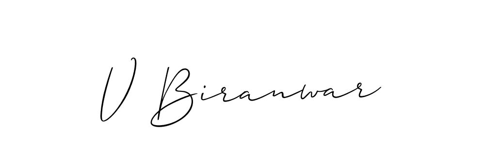 V Biranwar stylish signature style. Best Handwritten Sign (Allison_Script) for my name. Handwritten Signature Collection Ideas for my name V Biranwar. V Biranwar signature style 2 images and pictures png