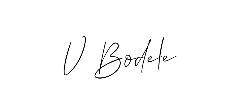 Best and Professional Signature Style for V Bodele. Allison_Script Best Signature Style Collection. V Bodele signature style 2 images and pictures png